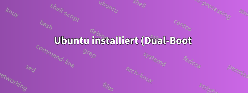 Ubuntu installiert (Dual-Boot) und jetzt bootet Windows 8 nicht