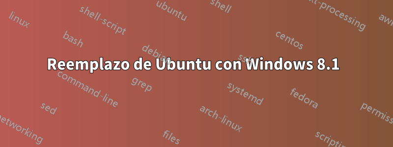 Reemplazo de Ubuntu con Windows 8.1 