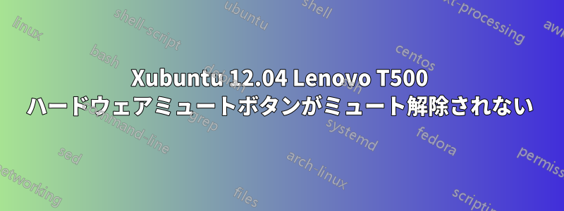 Xubuntu 12.04 Lenovo T500 ハードウェアミュートボタンがミュート解除されない