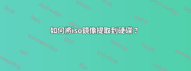 如何將iso鏡像提取到硬碟？