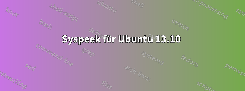 Syspeek für Ubuntu 13.10