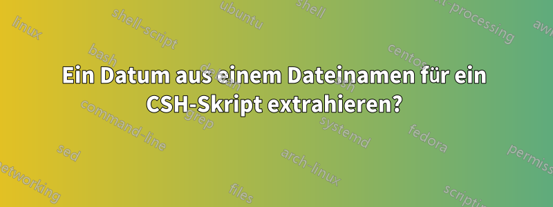 Ein Datum aus einem Dateinamen für ein CSH-Skript extrahieren?