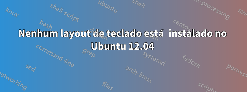 Nenhum layout de teclado está instalado no Ubuntu 12.04