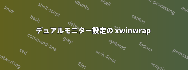 デュアルモニター設定の xwinwrap