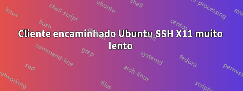 Cliente encaminhado Ubuntu SSH X11 muito lento