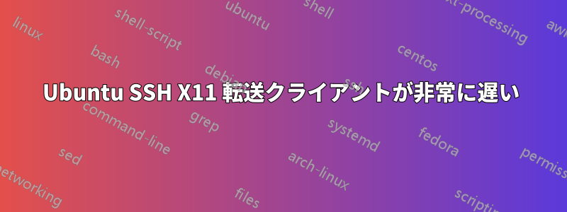 Ubuntu SSH X11 転送クライアントが非常に遅い