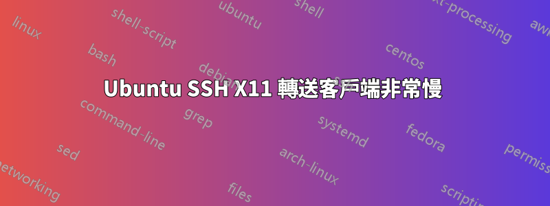 Ubuntu SSH X11 轉送客戶端非常慢