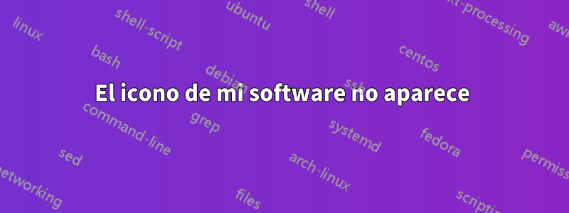 El icono de mi software no aparece