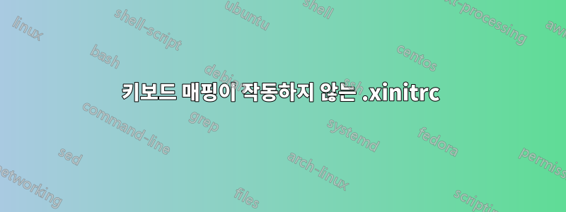 키보드 매핑이 작동하지 않는 .xinitrc