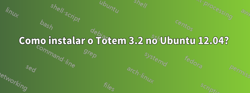 Como instalar o Totem 3.2 no Ubuntu 12.04?