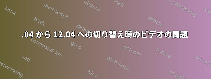 10.04 から 12.04 への切り替え時のビデオの問題