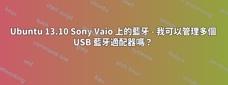 Ubuntu 13.10 Sony Vaio 上的藍牙 - 我可以管理多個 USB 藍牙適配器嗎？