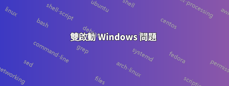 雙啟動 Windows 問題