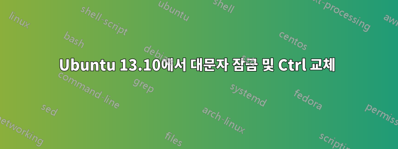 Ubuntu 13.10에서 대문자 잠금 및 Ctrl 교체