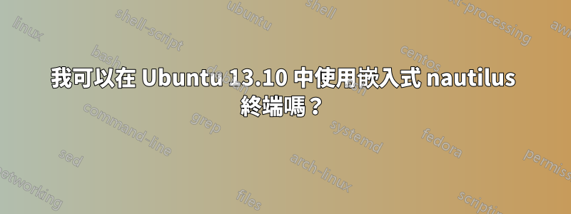 我可以在 Ubuntu 13.10 中使用嵌入式 nautilus 終端嗎？