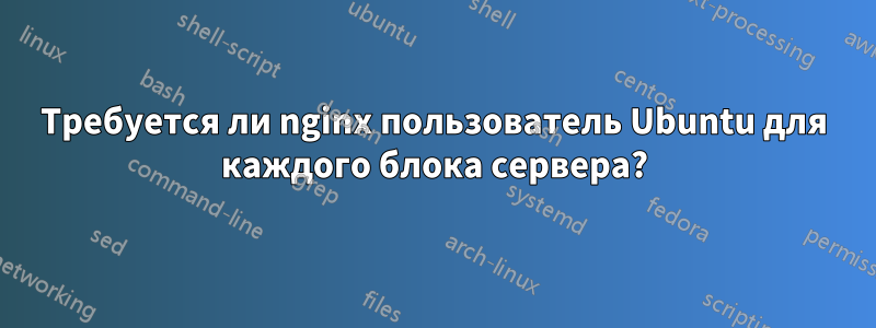 Требуется ли nginx пользователь Ubuntu для каждого блока сервера?