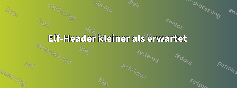 Elf-Header kleiner als erwartet