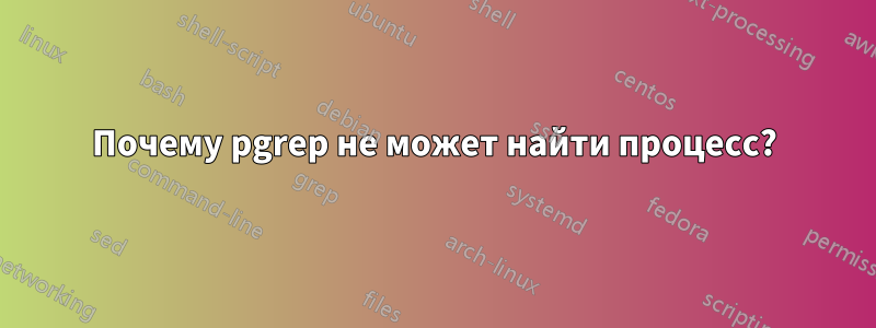 Почему pgrep не может найти процесс?