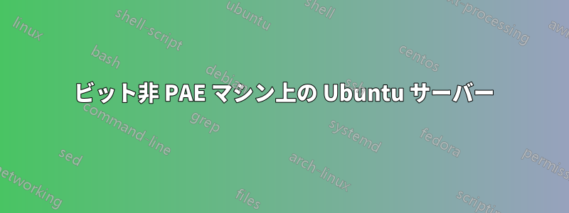 32 ビット非 PAE マシン上の Ubuntu サーバー