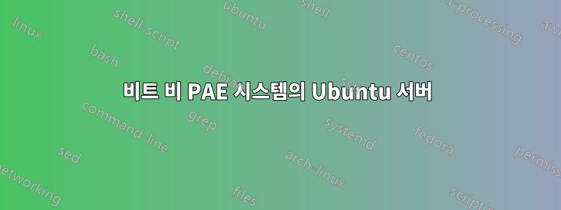 32비트 비 PAE 시스템의 Ubuntu 서버