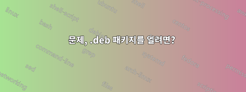 문제, .deb 패키지를 열려면?