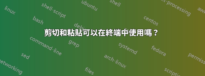 剪切和粘貼可以在終端中使用嗎？