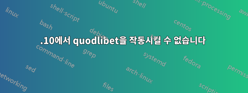 13.10에서 quodlibet을 작동시킬 수 없습니다