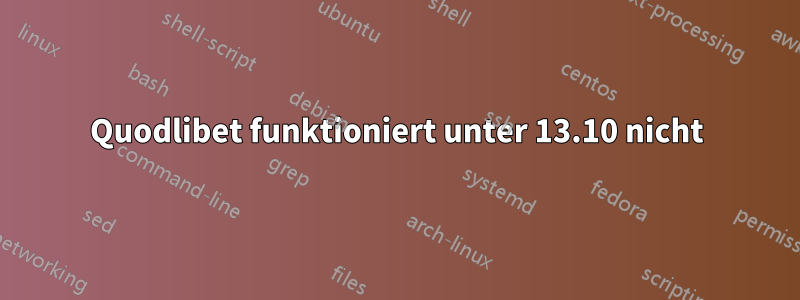 Quodlibet funktioniert unter 13.10 nicht