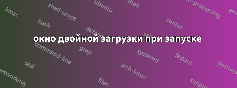 окно двойной загрузки при запуске