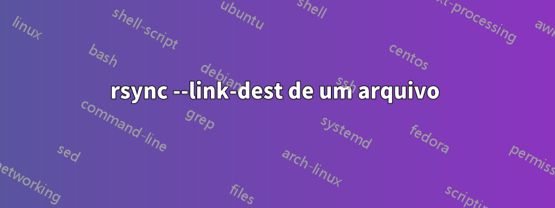 rsync --link-dest de um arquivo