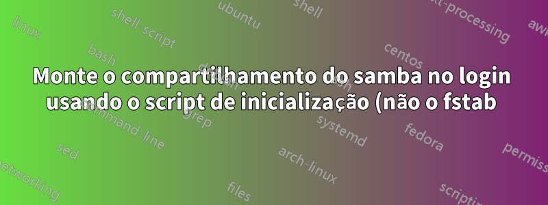Monte o compartilhamento do samba no login usando o script de inicialização (não o fstab)