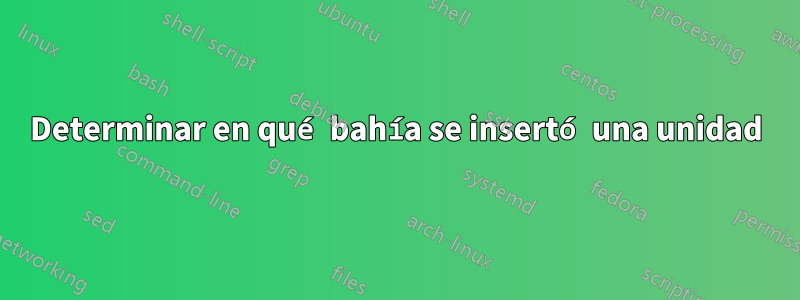 Determinar en qué bahía se insertó una unidad