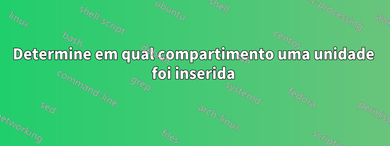 Determine em qual compartimento uma unidade foi inserida