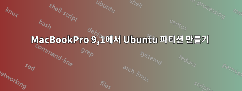 MacBookPro 9,1에서 Ubuntu 파티션 만들기