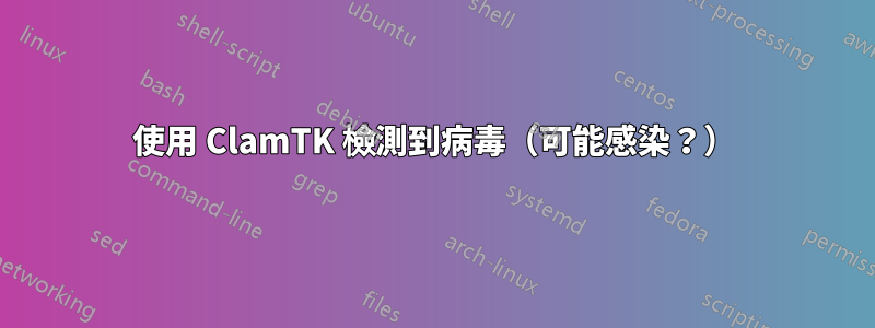 使用 ClamTK 檢測到病毒（可能感染？）