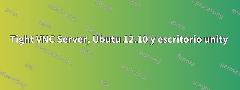 Tight VNC Server, Ubutu 12.10 y escritorio unity