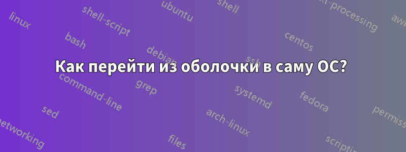 Как перейти из оболочки в саму ОС?