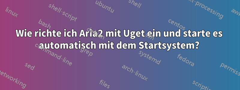 Wie richte ich Aria2 mit Uget ein und starte es automatisch mit dem Startsystem?