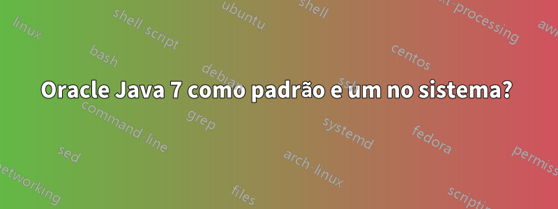 Oracle Java 7 como padrão e um no sistema?