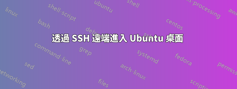 透過 SSH 遠端進入 Ubuntu 桌面