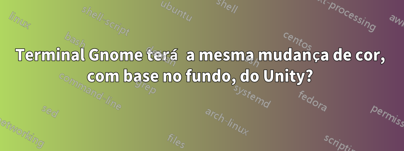 Terminal Gnome terá a mesma mudança de cor, com base no fundo, do Unity?