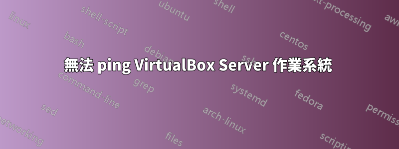 無法 ping VirtualBox Server 作業系統