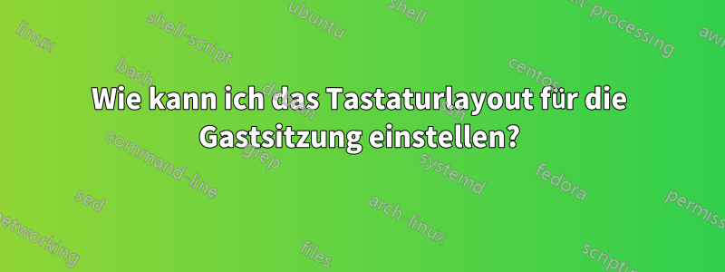 Wie kann ich das Tastaturlayout für die Gastsitzung einstellen?