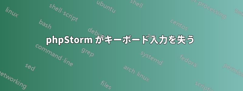 phpStorm がキーボード入力を失う