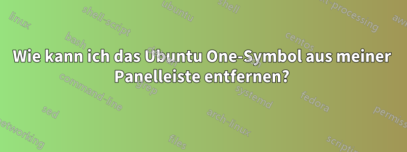 Wie kann ich das Ubuntu One-Symbol aus meiner Panelleiste entfernen?