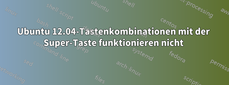 Ubuntu 12.04-Tastenkombinationen mit der Super-Taste funktionieren nicht