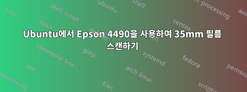 Ubuntu에서 Epson 4490을 사용하여 35mm 필름 스캔하기