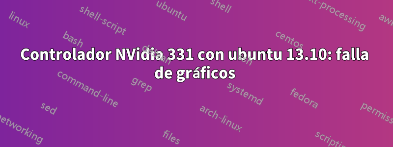 Controlador NVidia 331 con ubuntu 13.10: falla de gráficos