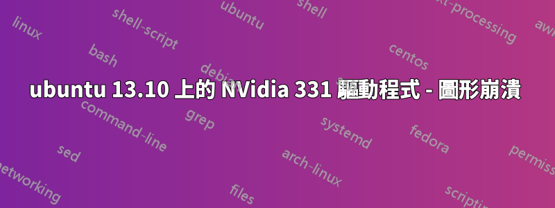 ubuntu 13.10 上的 NVidia 331 驅動程式 - 圖形崩潰