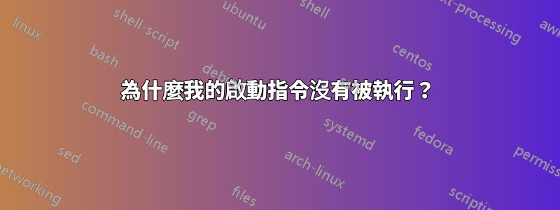 為什麼我的啟動指令沒有被執行？